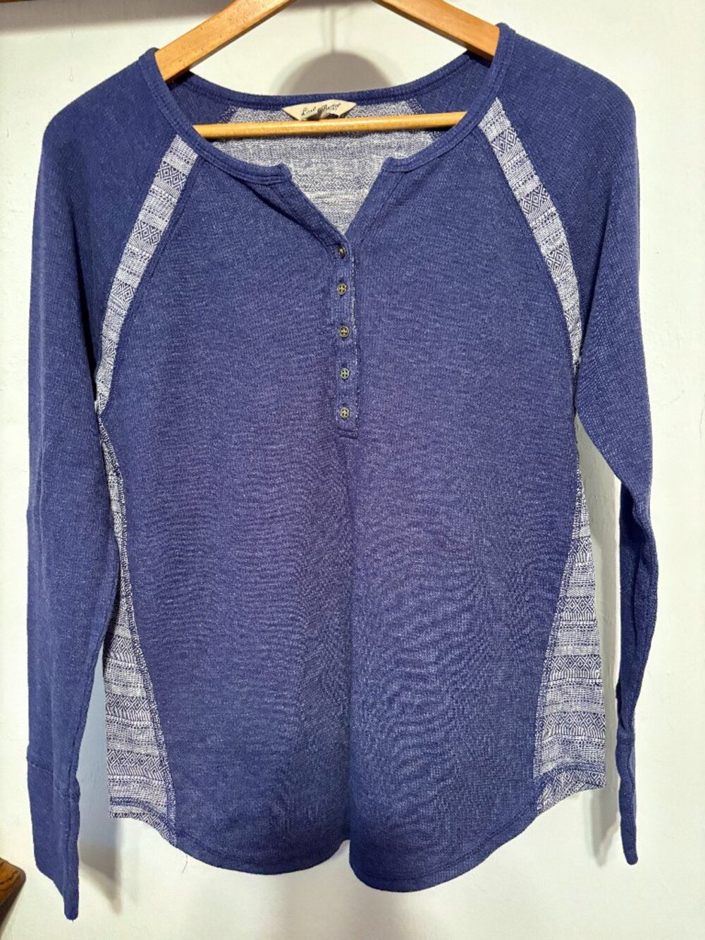 Lucky Brand Waffle Knit Henley Top